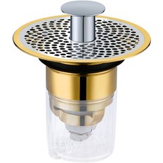 下水道洗手台防臭濾網, 銀色 + 金色, 1個