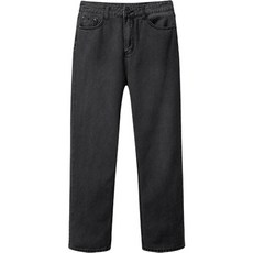 레이먼 남성용 버브 와이드 일자 워싱 데님팬츠