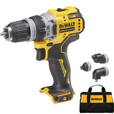 DEWALT 得偉 12V Max 多功能頭電鑽起子機 + 4種多功能頭 + 軟袋套組 DCD703N-KR, 1套