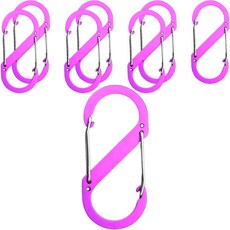 모던리빙 다양한 캠핑용 칼라풀한 알루미늄 합금 S후크 8p, 퍼플