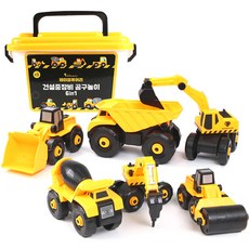 PAPASTOY bable puary 工程重機工具遊戲 6合1套組, 黃色, 1個