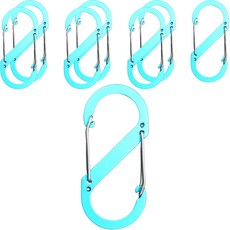 모던리빙 다양한 캠핑용 칼라풀한 알루미늄 합금 S후크 8p, 스카이블루