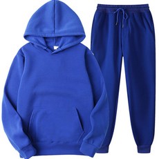 구디프 남성용 심플 루즈핏 후드티 + 트레이닝 팬츠 세트