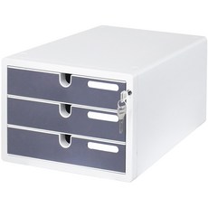 kapamax 彩色文件櫃, 深灰色, 3層