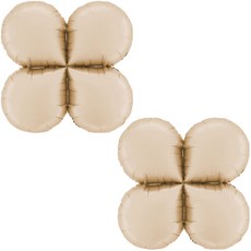 GRABO BALLOONS 基本款鋁箔氣球 圓形 55cm, 2個, 奶油色