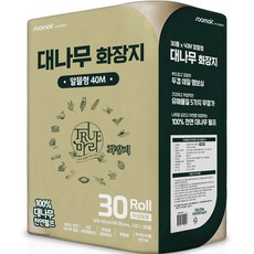 soomok 雙層竹纖維捲筒衛生紙 40m, 1袋, 30捲