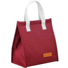 BONA LIVING 簡約方形保溫保冷包, 酒紅色