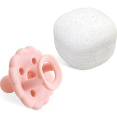 Firgi 餅乾造型安撫奶嘴 + 專用收納盒組合, 第1階段, 草莓, 1套