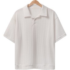 Raymon 男款Kubang寬鬆翻領短袖針織T恤