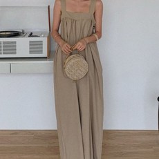 비비에모 민소매 와이드 리본벨트 점프수트 03598