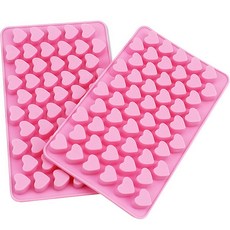 矽膠迷你愛心55格模具, 2個