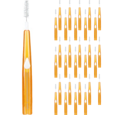 Cleanpik Lemeis 迷你彩色牙間刷 牙縫刷 橘色, 1個, 30入