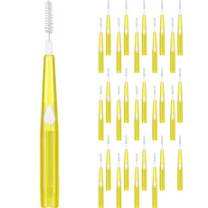 Cleanpik Lemeis 迷你彩色牙間刷 牙縫刷 黃色, 30入, 1個