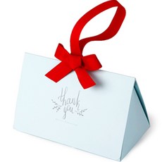 indi.k 三角蝴蝶結盒 6入 + 羅紋緞帶 6入 組, 1套, 藍色