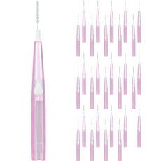 Cleanpik Lemeis 迷你彩色牙間刷 牙縫刷 粉紅色, 1個, 60入