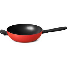 마이어코리아 바우하우스 인덕션 시리즈 볶음팬 레드, 28cm, 1개, 지름 28cm