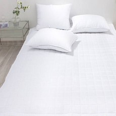CHOUETTROOM Gabi高級夏季人造絲防滑薄床墊, 白色
