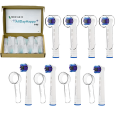 올데이해피 오랄비 전동칫솔 호환용 칫솔모, 화이트, EB20P, 8개