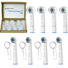 올데이해피 오랄비 전동칫솔 호환용 칫솔모, EB25P, 8개