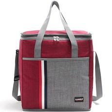 野餐便攜保冷袋, 紅色, 27L