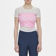 mulawear 大理石印花可拆吊帶抹胸上衣 AWSDBR041