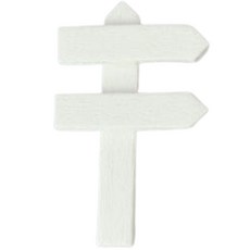 르메이스 미니 원목 컬러 화분 이름표 가든픽, 화이트