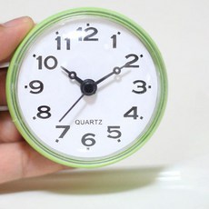 Le Meis迷你吸附式簡約色彩浴室鐘, 綠色