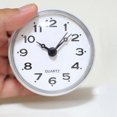 Le Meis迷你吸附式簡約色彩浴室鐘, 白色