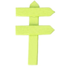 르메이스 미니 원목 컬러 화분 이름표 가든픽, 그린