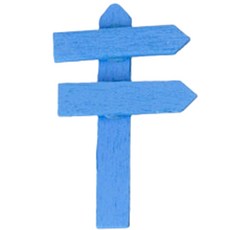 르메이스 미니 원목 컬러 화분 이름표 가든픽, 블루