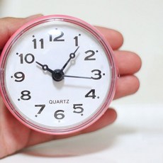 Le Meis迷你吸附式簡約色彩浴室鐘, 粉色