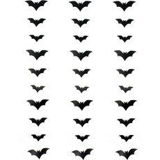 joyparty 蝙蝠懸掛裝飾 3入, 黑色