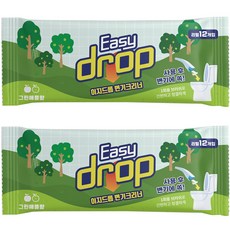 Easy drop 一次性馬桶清潔劑, 1套, 綠蘋果