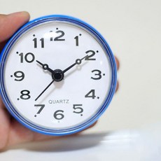 Le Meis迷你吸附式簡約色彩浴室鐘, 藍色