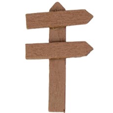 르메이스 미니 원목 컬러 화분 이름표 가든픽, 브라운