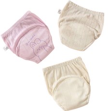 베베니즈 큐트프린팅 배변훈련 팬티 3종 세트, 토끼, 1세트