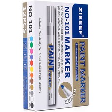 東亞PMS ZIBEEF 油漆筆套組, 12色, 1套