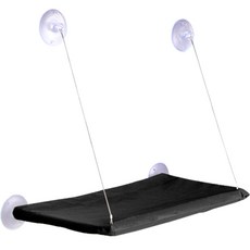 고양이 니터스 윈도우 해먹, 블랙, 1개