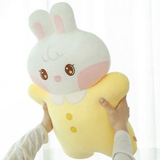 Candy Rabbit 抱抱麻糬抱枕 Snowy, 黃色