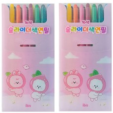 ibis 推滑式色鉛筆組 12255 粉紅色, 16色, 2套