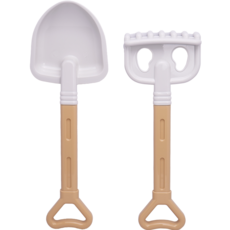 韓國 B&C 兒童中型鏟子 + 耙子沙灘玩具, 混和顏色