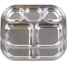 aizoum 不鏽鋼基本款餐盤 2入, 單一顏色, 單品, 2個