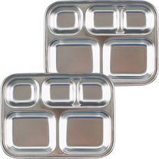 아이조움 유아용 스텐 5구 콤팩트 식판 2p, 단품