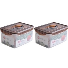 OK밀폐 대형 업소용 사각 대용량 김치통, 5L, 2개