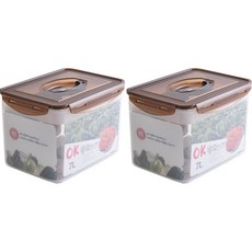 OK密封 大型 營業用 方形 大容量 泡菜桶, 2個, 7L