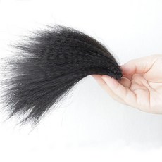 HiYuni 豐盈頭頂髮根蓬鬆髮片 30cm, 自然黑, 1個