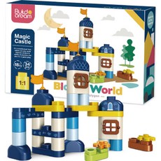 兒童玩具 積木世界系列套裝 34p, 城堡多邊形, 1個