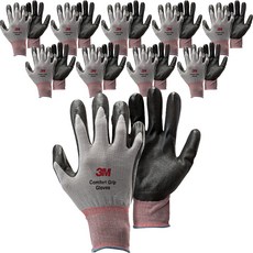 3M Comfort Grip 舒適握感手套 XL, 灰色, 10個
