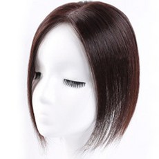 HiYuni 真髮頭頂髮頂蓋局部假髮 30cm, 1個, 摩卡棕色