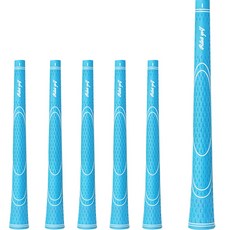 FISTOB 高爾夫 鐵桿 開球木桿 木桿 握把 高級款 單色 6入, 天藍色